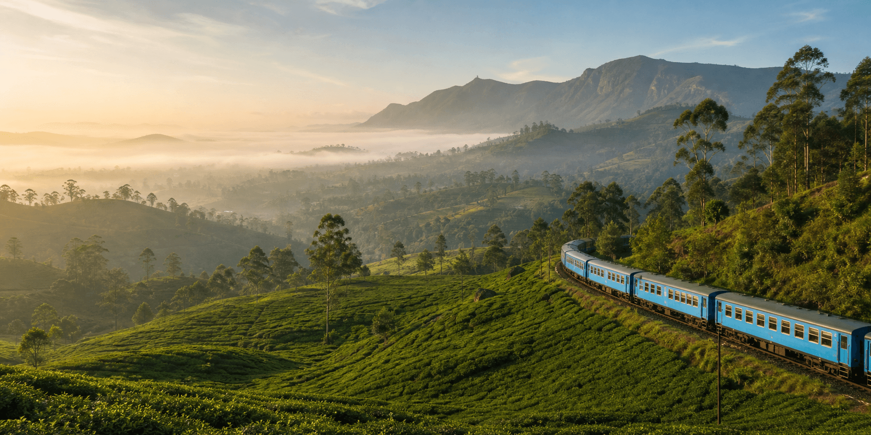 Scenic Sri Lanka tea country and train journey